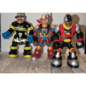 Vintage 2000s Mattel Rescue Hero Action Figure Lot of 6